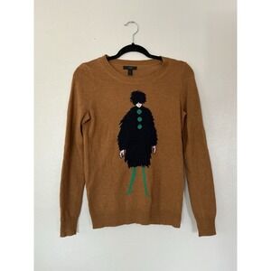 J Crew Sweater Women's Size XS La Parisienne French Lady Tan Wool Blend‎ EUC